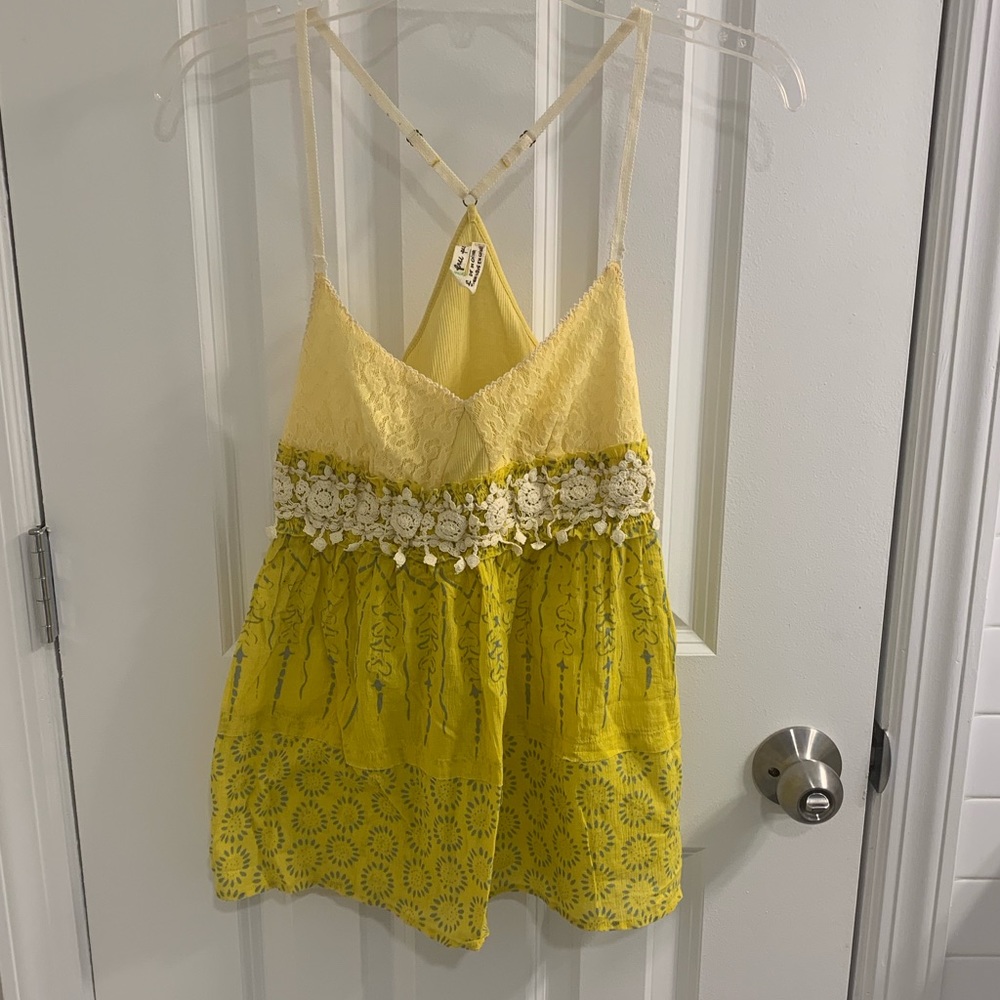 Free People Yellow tank